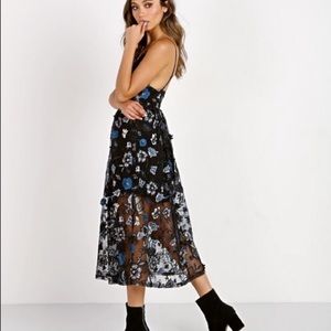 For Love and Lemons Botanic Floral Midi Dress